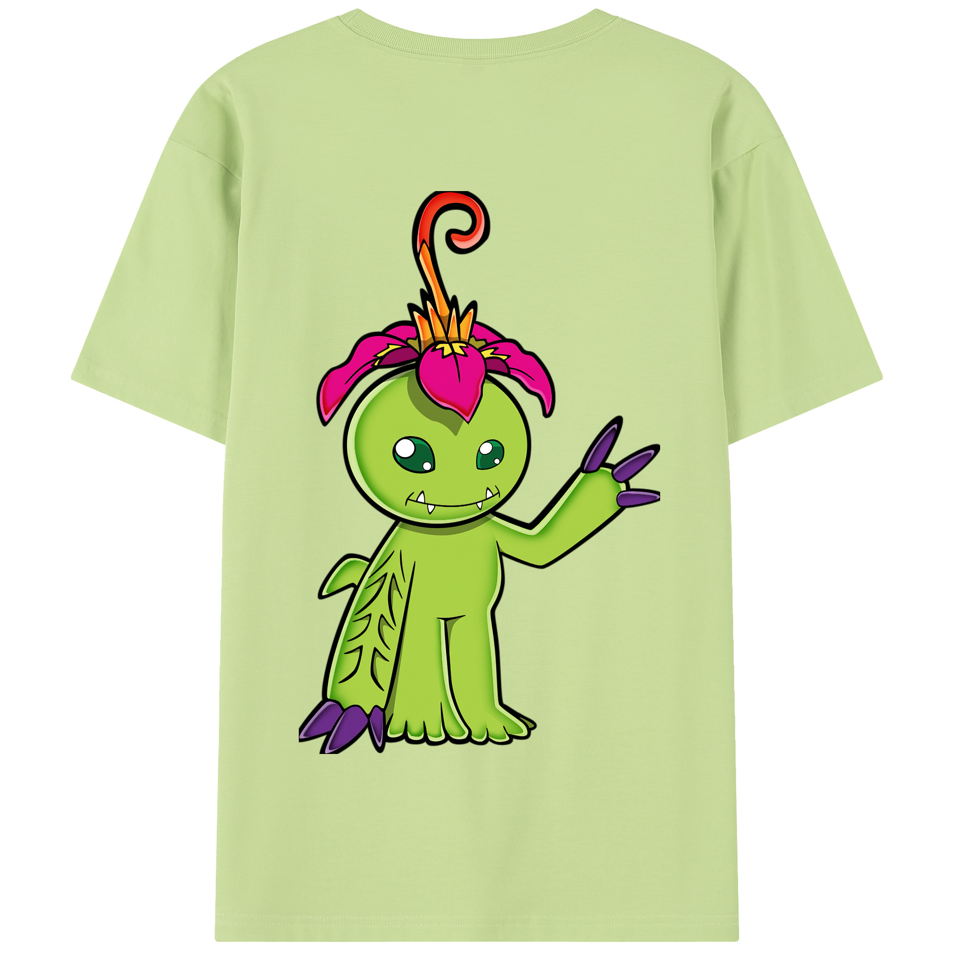 （画像用） Digimon デジタルモンスター/デジモン 綿100％半袖Tシャツ（背面プリント）